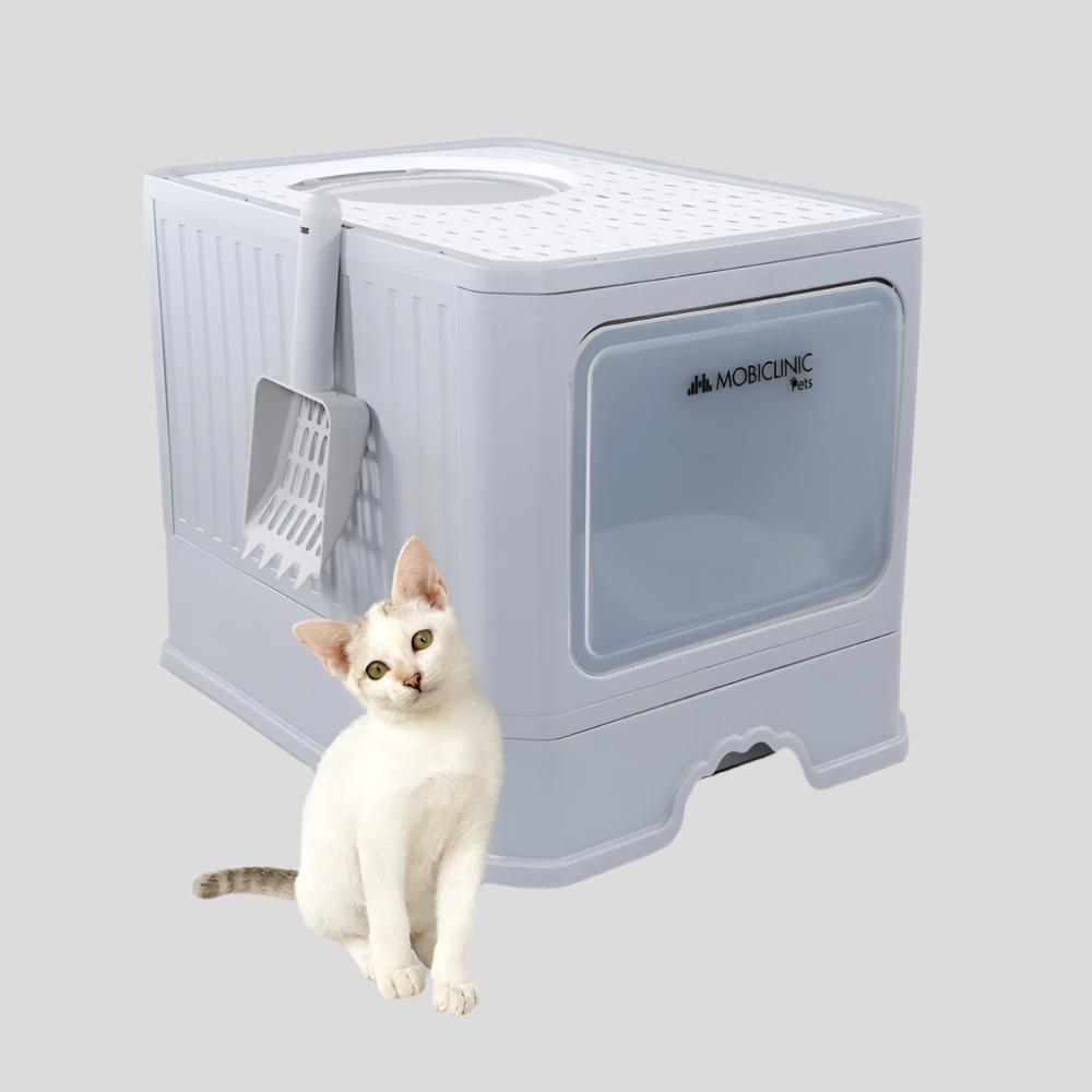 Cat stroller with top litter box