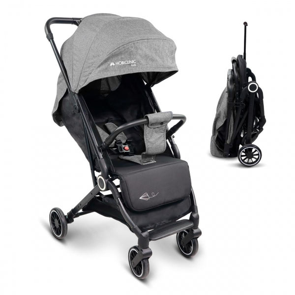 Baby stroller |Compact |Foldable |Single-lever |For traveling |Adjustable footrest |Max. 15kg |Gray |Trip | Mobiclinic
