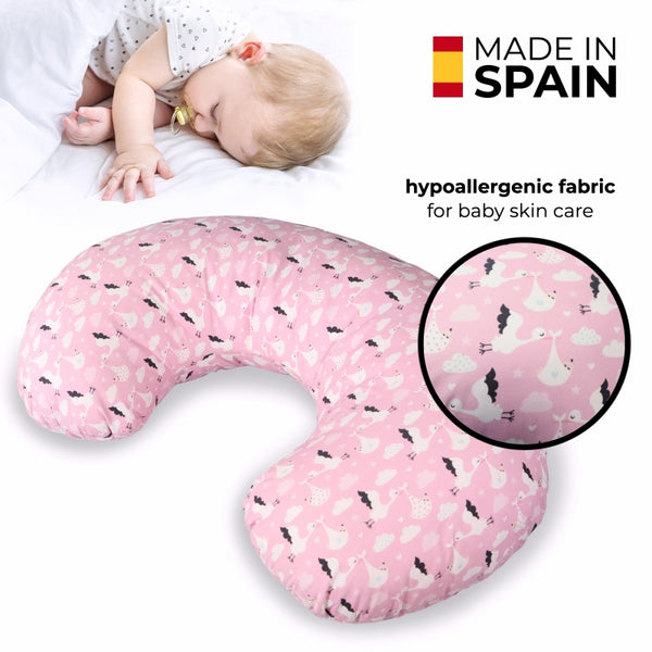 Almohada para embarazo | Cojín de lactancia | Forma de U | Hipoalergénico | 75x45x18 cm | Fabricado en España | Mobiclinic