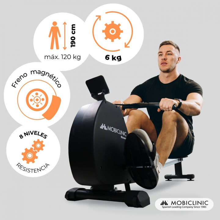 Flywheel Rowing Stepping Machine Rowing machine | Foldable | Flywheel 6 kg | 8 resistance levels | Max ...