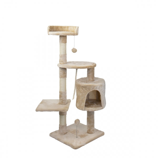 Scratching post for cats | Medium | Cat scratcher | 3 heights | 40x40x112 cm | Beige | Silvestre | Mobiclinic
