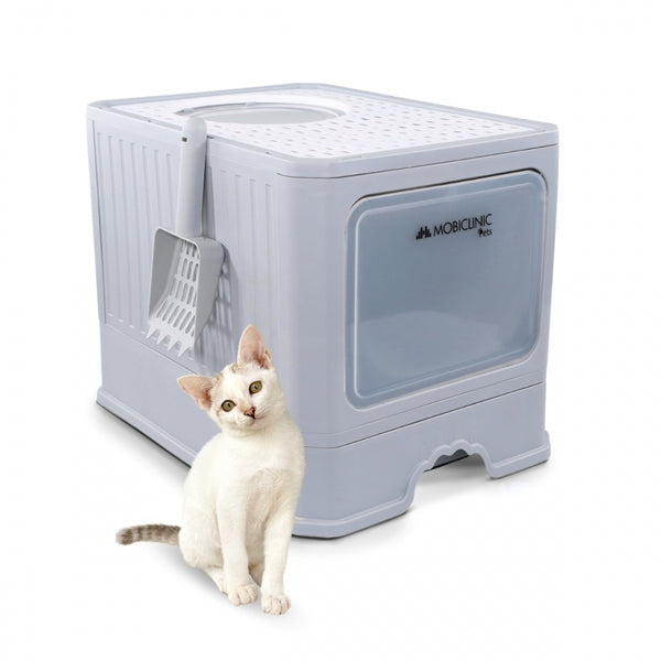 Cat litter box | Closed | Includes shovel | Large capacity | Extendable and removable tray | Stable | CatBox | Mobiclinic