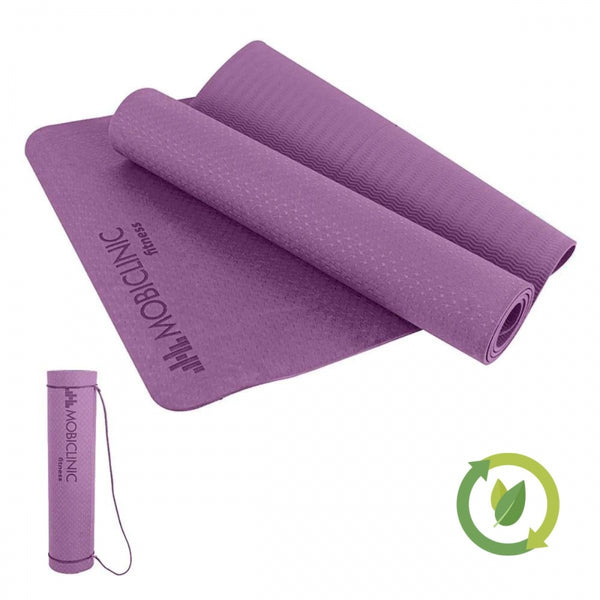 Yoga mat | Non-slip | 181x61x0.6 cm| Flexible | TPE | Washable | Ecological | Purple |EY-01| Mobiclinic