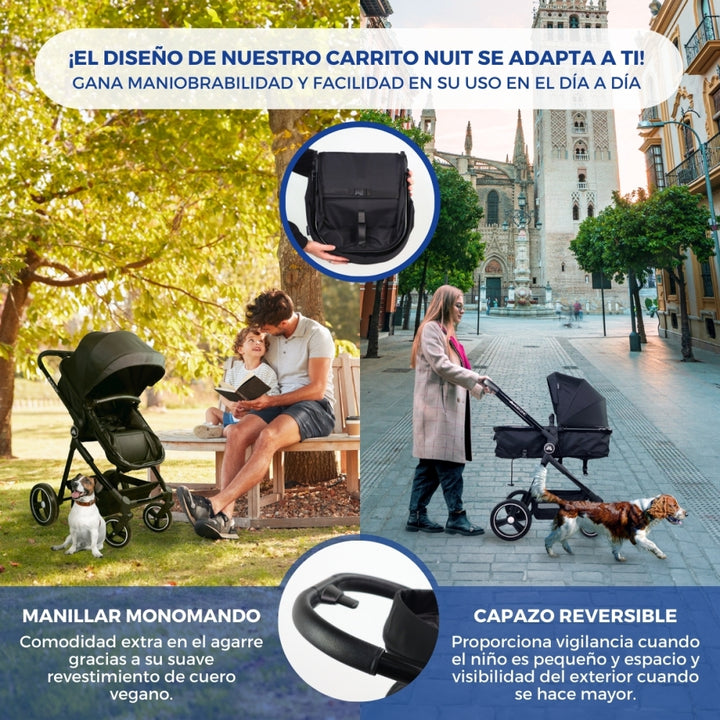 carrito con capazo reversible