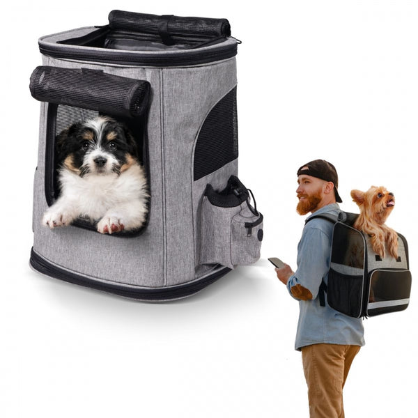 Pet carrying bag | Foldable | 30x25x40 cm | Ventilation| Side pockets | Double handle | Thor | Mobiclinic