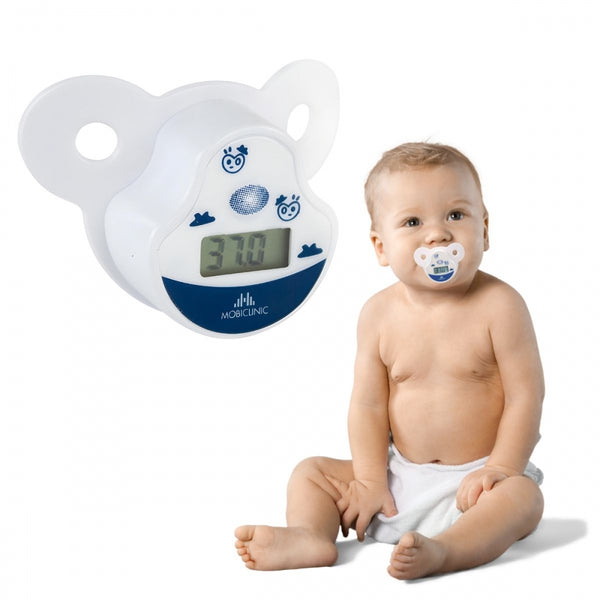 Mobiclinic, Digital Baby Dummy Thermometer, Thermometer for Children, Soft, LCD Screen