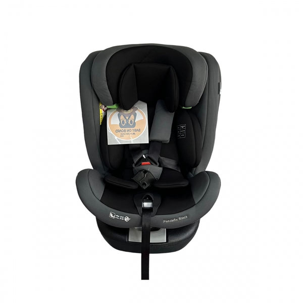 Child car seat | 360º rotation | Reclining | 40-150 cm | 0-12 years | Top Tether | Adjustable | Black | Pandafix | Mobiclinic