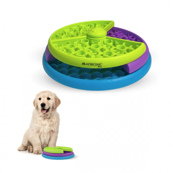 Interactive Dog Feeder | Three layers | 26x26x7.5cm | Fight boredom | Non-slip | Game| Doggy | Mobiclinic