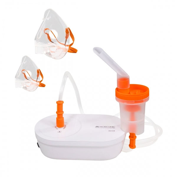 Compressed Air Nebulizer | 2 Masks + Mouthpiece | Silent | USB | Portable and Lightweight | Nebumobi2 | Mobiclinic