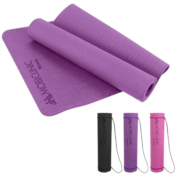Yoga mat | Non-slip | 181x61x0.6 cm| Flexible | TPE | Washable | Ecological | Purple |EY-01| Mobiclinic