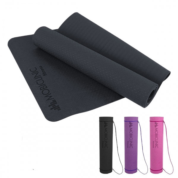 Mobiclinic | Yoga Mat | Anti-slip | Washable | Ecological | Includes Carrying Strap | 181x61x0.6 cm | Flexible | TPE