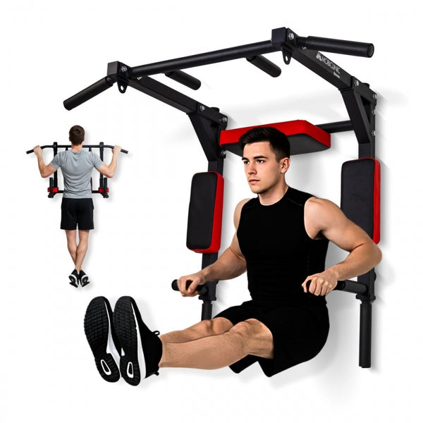 Wall-mounted pull-up bar | 2-in-1 Reversible | Padded cushion and supports | Non-slip grip | Q2 | Mobiclinic