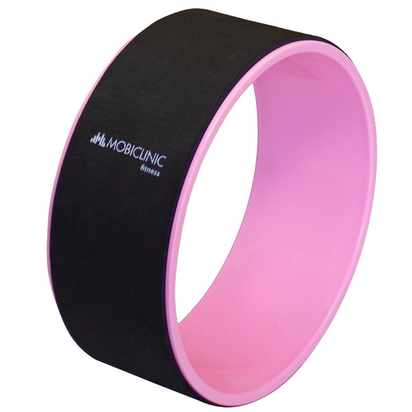 Yoga wheel | Anti-slip | Multifunctional | TPE+PP | 30x13 cm | Black and pink | RY-01 |Mobiclinic