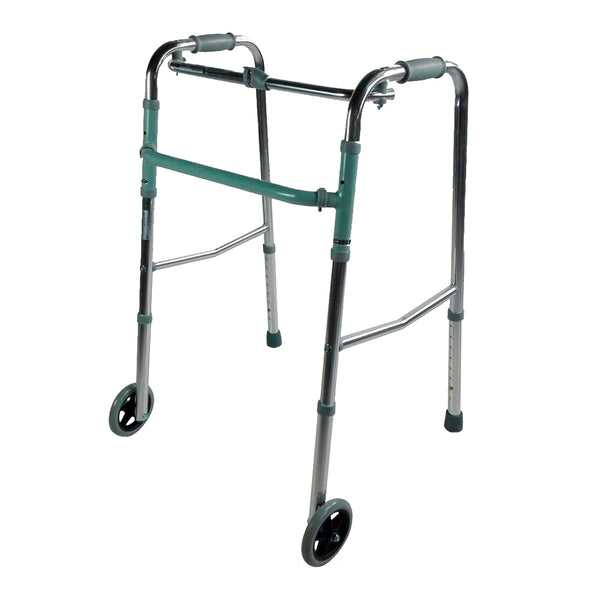 Mobiclinic Walker with 2 Wheels | Model Capitel | Rollator | Adjustable Height | Aluminium