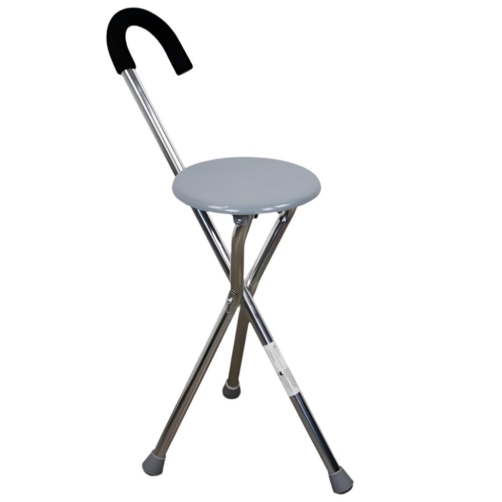 Cane with folding seat | Tripod Crutch | Aluminium | Up to 90 kg | Glo ...