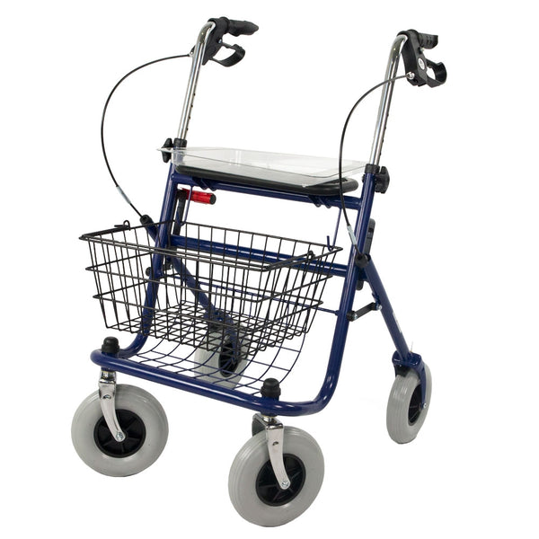 Four Wheeled rollator | Aluminium | Height adjustable | Basket and tray | Maximum weight: 100 kg | Victoria | Mobiclinic