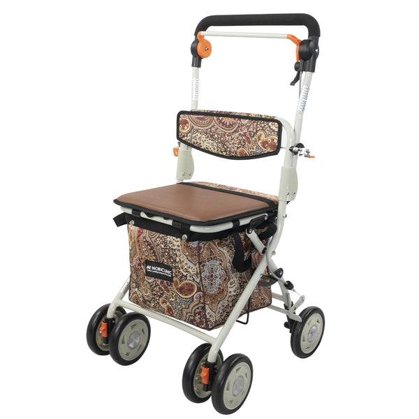 Shopping trolley and walker | 4 wheels | Up to 120Kg | Foldable | Bag | Braking system | Printed | Colosseum | Mobiclinic