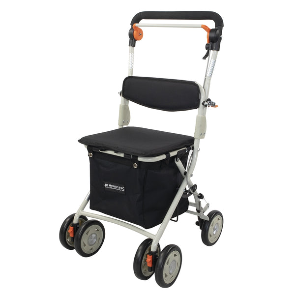 Shopping cart with walker | 4 wheels | Up to 120 Kg | Foldable | With bag | Braking system | Black | Colosseum | Mobiclinic