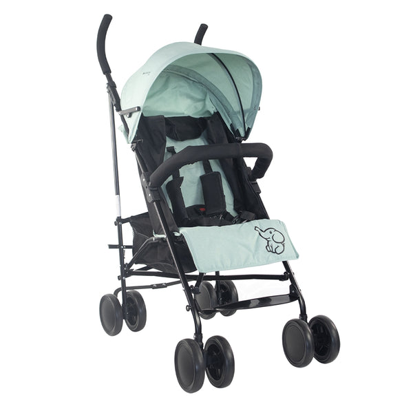 Folding stroller for babies | Reclining backrest | Removable wheels | Max. 15 kg | XL basket | Elefant | Mobiclinic