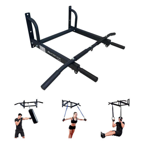 Wall pull-up bar | With hooks for accessories | Includes anchor kit | Up to 150 kg | Model K2 | Mobiclinic