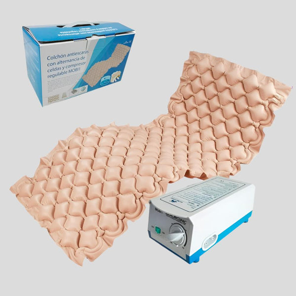 Air anti-decubitus Mattress| Cell and Compressor Alternations | Beige | Mobi 1 | Mobiclinic