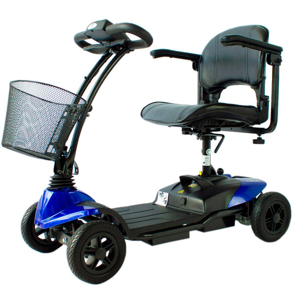 Reduced mobility scooter | Auton. 15 km | 4 wheels | Compact and removable | 12V | Blue | Virgo | Mobiclinic